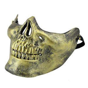 Horror Skull Halloween Spaventoso Scheletro Masquerade Maschera Adulto Mezza Faccia Inferiore Per La Festa Danzante Puntelli Cosplay Forniture Festive