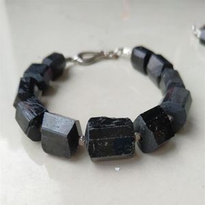 Black Tourmaline Pyrite Stone Branslet Branslet Clamper206a