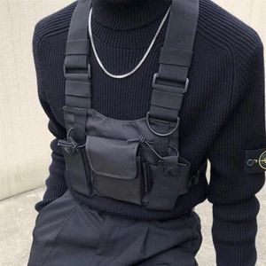 Tactical Vest Nylon Vest Chest Rig Pack Pouch Fashion Hip Hop Harness Walkie Talkie Radio midjepaket för tvåvägs Radio260m