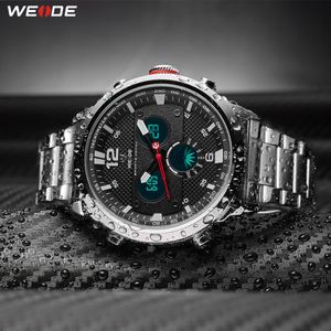 WEIDE Mens Sport Top Luxury Brand Movimento al quarzo Resistente all'acqua Relojes Hombre Fashion Casual Alarm Orologio da polso digitale Clock304r
