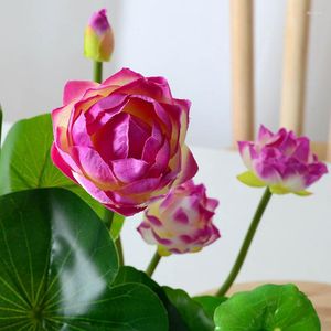 Decorative Flowers Wholesale Of Simulated Lotus Awning Leaves Sleeping Buddha Hall Artificial Flower Shooting Props