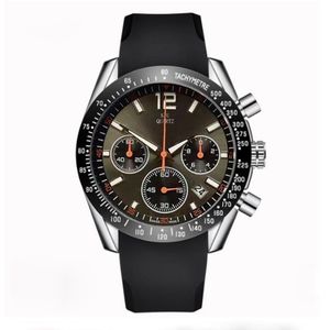 2022 Japanese Quartz Watches For Men Multi-Function Six-Pin Chronograph Date Simulation Fine Leather Casual Wrist Watches306g