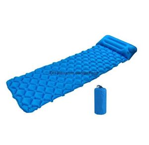 25s Quick Inflate Compacto Inflável Camping Air Mattress Pad Foot Press Pump Backpacking Hiking Beach Car travelling Sleeping bed mat