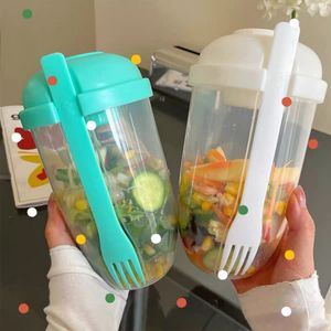 Lunch Bento Salad Bowl Bottle Salad Container For Lunch Carry To Go Bottle-Shaped Salad Container As Bottle Cup Salad Box Food