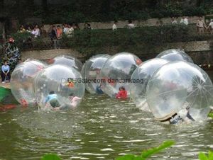 2m uppblåsbara jättebollar zorb bollar vuxna barn vatten promenad boll dans boll sport boll promenad på vatten med blixtlås pvcfloating float leksak