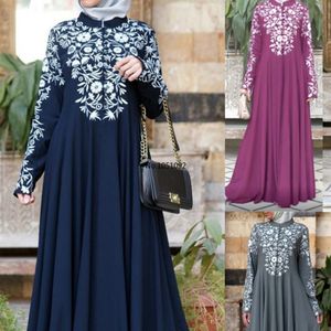 Ethnic Clothing muslim women dress turkish abaya Printed Flower Maxi Kimono Open Abaya Robe Dubai muslim dress women ramadan kaftan 230721