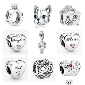 Charm Armbänder 925 Sterling Silber Krone Haustier Hund Haus DIY Perlen Geeignet für Primitive Pandora Armband Damenschmuck Mode Drop D DHGDY