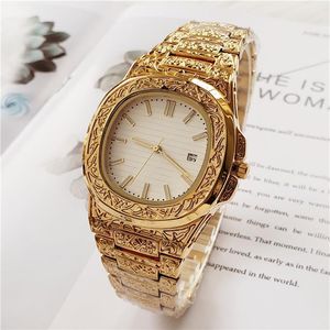 2021ウォッチプロモーション爆発モデルQuartz Watch Carved Shell Square Wristwatch 11Colors224J