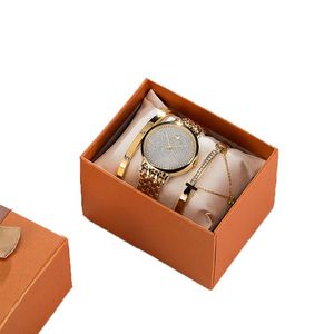 Zonmfei marka zegarek Zegarek Frosted Sky Star Steel Band Watch Watch Set Set Diamond Branslet Watches Połączenie 3 sztuki SETS266B