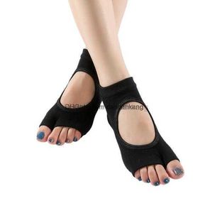 NYA HALV FEM FEMER BOLLOW HALF TOE YOGA SOCKS NONSLIP PEEP TOE PILATES FALLLE GRIP Dålig öppen antislip Yogastrumpor