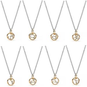 Guld 12 Constellation Pendant Necklace for Women Party Festival Gift DIY för Pandora Necklace Designer Högkvalitativa smycken