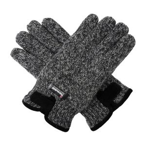 Bruceriver Mens Wool Knit Gloves With Warm Thinsulate Fleece Foder och Hållbart läderpalm CJ191225176F