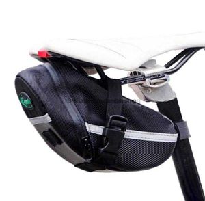 屋外サイクリングマウンテンバイクシートサドルバッグクイックリリース自転車後部バッグ安全反射パニエ防水ツール電話パウチパックアクセサリー
