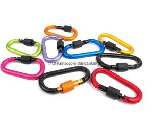 Büyük Boyut 8cm Karabaşır Tırmanma Klipsi Hookd Alüminyum Alaşım D Tırmanma Düğmesi Kilitli Carabiner Anahtarlı Asılı Hook Backpacking Boke