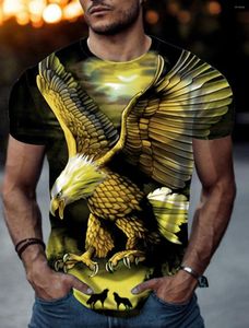 Camisetas Masculinas T-Shirt Graphic Horse Gola redonda Vestuário Vestuário Impressão 3D Ao Ar Livre Casual Manga Curta Estilista de Moda Vintage