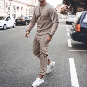 Men's Tracksuits 2023 Autumn Tracksuit Long Sleeve T Shirt Sweatpants Suit Oversized Clothing Outfit Vintage Sweatshirt Men 2 Piece Sets