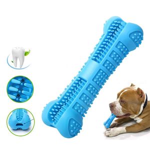 Animali domestici Spazzolino da denti Giocattolo da masticare in silicone Teddy Pulizia dei denti Piccolo cane a forma di osso Bastone Perfetto Pulizia del cane Bocca Prodotti per la cura dei denti230S