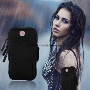 Sportsarmband Case Cover Running Jogging Arm Band Pouch Holder Bag för 4-6 tum Universal Phone Arms Pack utomhus mobiltelefonpåsar