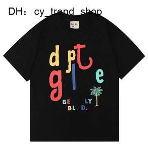 2023 Women&men's T-shirts Designer Galleries Depts Shirt Alphabet Print Trendy Trend Basic Casual Loose Short T-shirt Half Sleeve Tees Green White and Beige 31