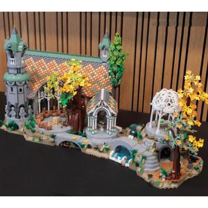 Aksiyon Oyuncak Figürleri Ünlü Film Moc Rivendell Yüzükler Yapı Taşları Scence Tuğla Koleksiyoncu Serisi Caz ​​Kulübü 10312 Hediye 10316 230721