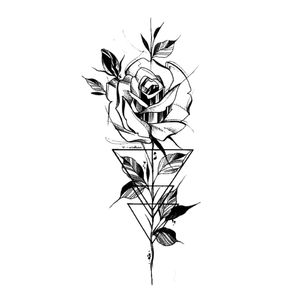 Adesivi per tatuaggi temporanei impermeabili con fiori di rose nere Tatouage Adesivo per tatuaggi finti Body Art Flash Tattoo Henna Tatoo Men