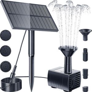 Trädgårdsdekorationer Solar Fountain Water Pump Kit Powered With Stake för utomhus Bird Bath Pond Pool Fish Tank Yard 230721