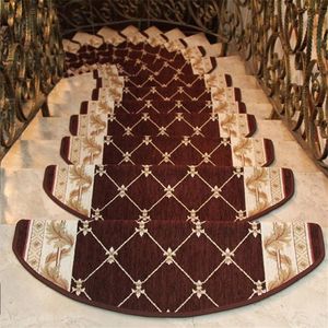 Tapete de escada antiderrapante yazi autoadesivo tapete floral pastoral europeu sala de estar tapete de escada macio T200518270Y