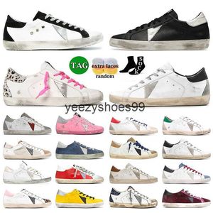Womens Mens Golden Luxury Goose Sneakers Designer Shoes Plate-forme Black White Glitter Silver Pink Dirty Orange Blue Casual trainers size 35-46