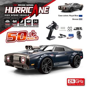 Carro elétrico RC 16303 1 16 50KM H RC 4WD com LED de controle remoto Muscle High Speed Drift Racing Vehicle for Kids vs Wltoys 144001 Toys 230721