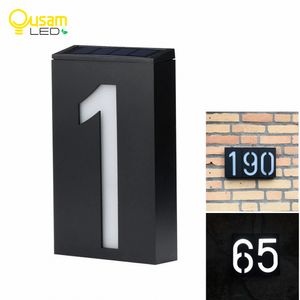Other Home Decor House Number Solar Powered Doorplate Address Sign Plate House Number Outdoor Porch Lights With Solar Rechargeable Battery 230721