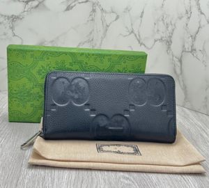 Designer Bags Unisex Leather Wallet Large Letter Embossed Wallet Brand Folding Men's Wallet Zipper Pocket Multi Card Handheld Bag Storage Wallet Clutch Bag Purses
