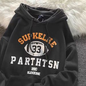 Herren Hoodies Sweatshirts TPJB American Retro Street Football Kreativer Druck Trend Kapuzenpullover Mann Übergröße Paar Jacke 230721