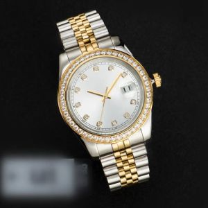 2023 Rörelse Watch 28/31mm Quartz 36/41mm Automatiska kvinnor/män Bezel Full rostfritt stål Kvinnor Diamond Lady Waterproof Luminous armbandsur gåvor