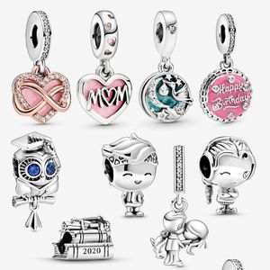 Charms 2023 925 Sterling Sier Beads 12 tipos de Owl Graduation Charm É Adequado Para Primitivo Pandora Pulseira Feminina Diy Drop Deliv Dhgpo