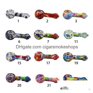 Cachimbos de mão Sile Pipe Mti Designs Water Tobacco Cartoon Figure For Dry Herb Portable Unbreakable Wholesale Drop Delivery Home Dhohq