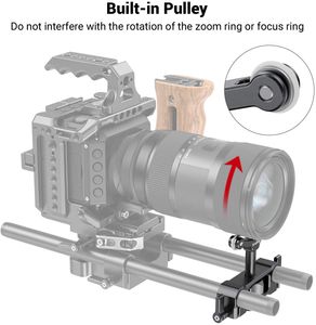 Filter Smallrig 15mm LWS Universal Lens Support för kamera Långt linsstöd Hight Justerbar DSLR -kamera Rig Lens Adapter 2680