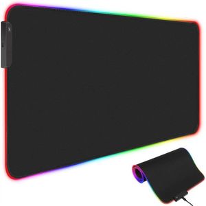 RGB Gaming Mouse Mat Pad Extended Led Mousepad with 10 RGB Lighting Modes Non-Slip Rubber Base Computer Keyboard Pad 800 300 4mm2381