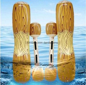 inflatable battle logs outdoor swim pool water party floating floats toy kids adult combat sticks 4piece set swimming ring tubes mattress