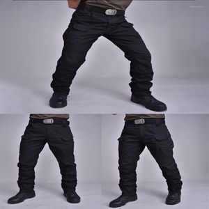Наружные брюки IX7 Тактические грузы эластичные много карманные мужские брюки водонепроницаемые износостойкие тактические12961