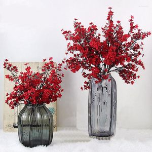 Kwiaty dekoracyjne 6pcs Faux Flower Fałszywe dziecko oddech MURSPORTYCZNY GYPSOPHILA BUUKET SILK Kwiatowy Kwiatowy Domowy wystrój ślubu