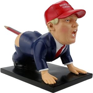 Funny Donald Trump Pen Holder - Original Dump-a-Trump White Elephant Gift and Christmas Present