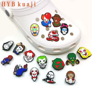 HYBkuaji diy sapatos decorativos de halloween pingentes de sapato por atacado decorações de sapatos fivelas de pvc
