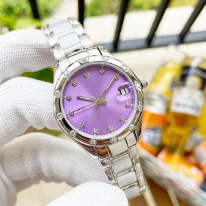 Women Watch Automatic Mechanical Watches Lady Wristwatches 33MM Montre de Luxe Mother-of-pearl Dial252J