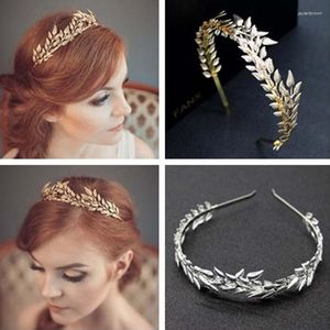 Headpieces Dingyaoda Bride Gold Leaf Hair Band Headdress Alloy Crown Wedding