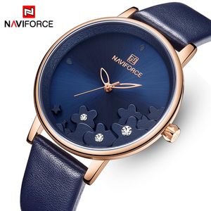 Naviforce kadınlar moda kuvars mavi bayanlar kol saati kadın relogios feminino reloj mujer2854 için kadın gündelik cazibe saati