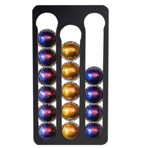 Suporte de cápsulas de café para cápsulas Nespresso Vertuo, rack de armazenamento montado na parede para cápsulas de café, capacidade: 17