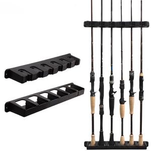 Fishing Accessories Rod Holders 6 Rod Rack Vertical Pole Holder Wall Mount Modular For Garage Display Stand Fixed Frame 230721