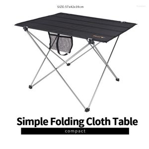 Camp Furniture Cloth Covered Outdoor Folding Table Camping Small Portable Picnic Ultralight Aluminum Alloy Self-driving Barbecue