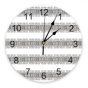 Zegary ścienne Czech Black Lines Ethnic Wzór wielki zegara jadalnia restauracja