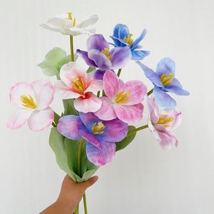 Decorative Flowers Garden Decoration Simulation Tulip Fake Festival Decor Florists Artificial Branches 3D Printing Silk Pink Flower